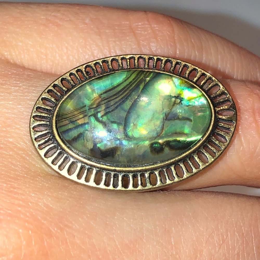 Abalone Statement Ring